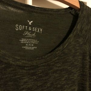 AE green plush sweater!